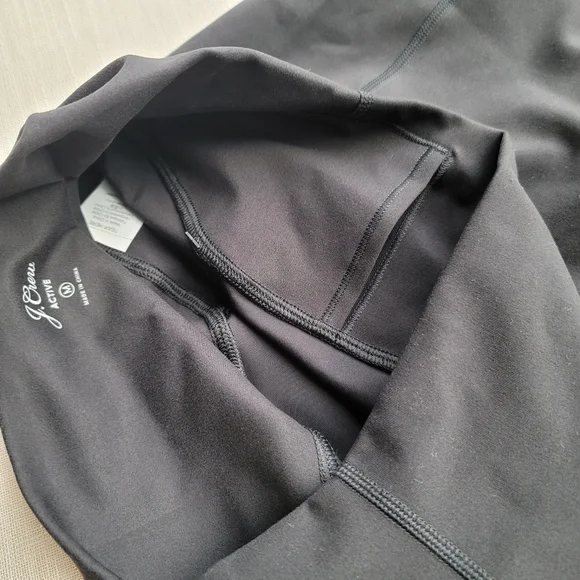 New! J.Crew Sz M Medium CloudStretch High-rise Bike Black Shorts Pocket NWT - Picture 10 of 11